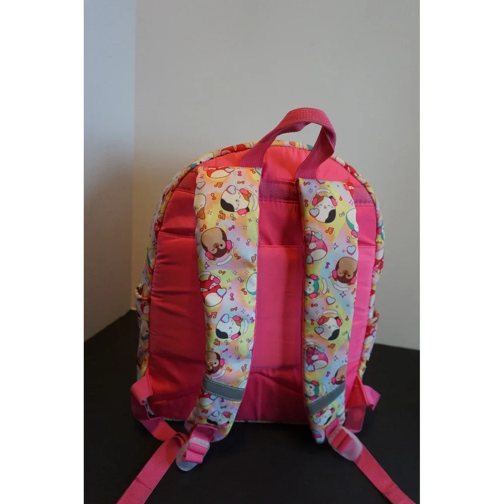 Squishmallows Kids Backpack Rainbow Character Print Pink School Bag KC.1028